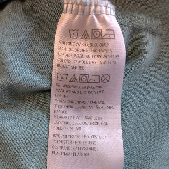 AnyBody Plus Size Shirt Sage Green Soft Long Sleeve Casual Fitness Top 2X Used - Picture 7 of 8